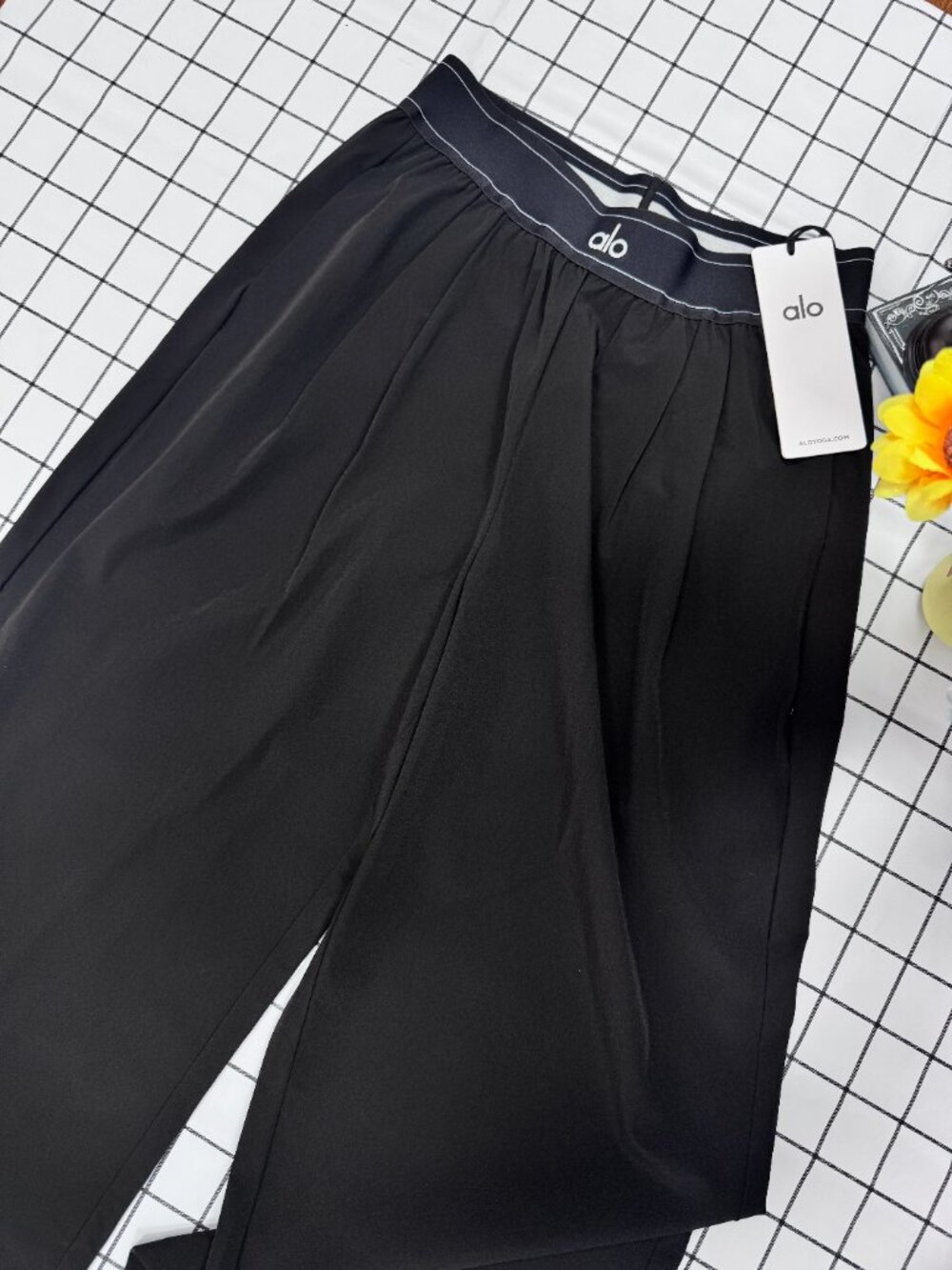🌼😆ALO Must-Have Black Wide-Leg Pants | Authentic（Regular）